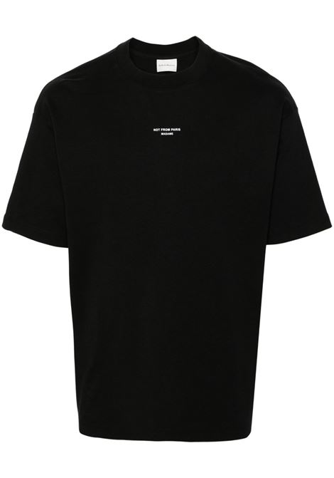 T-shirt con stampa in nero di Drôle De Monsieur - uomo